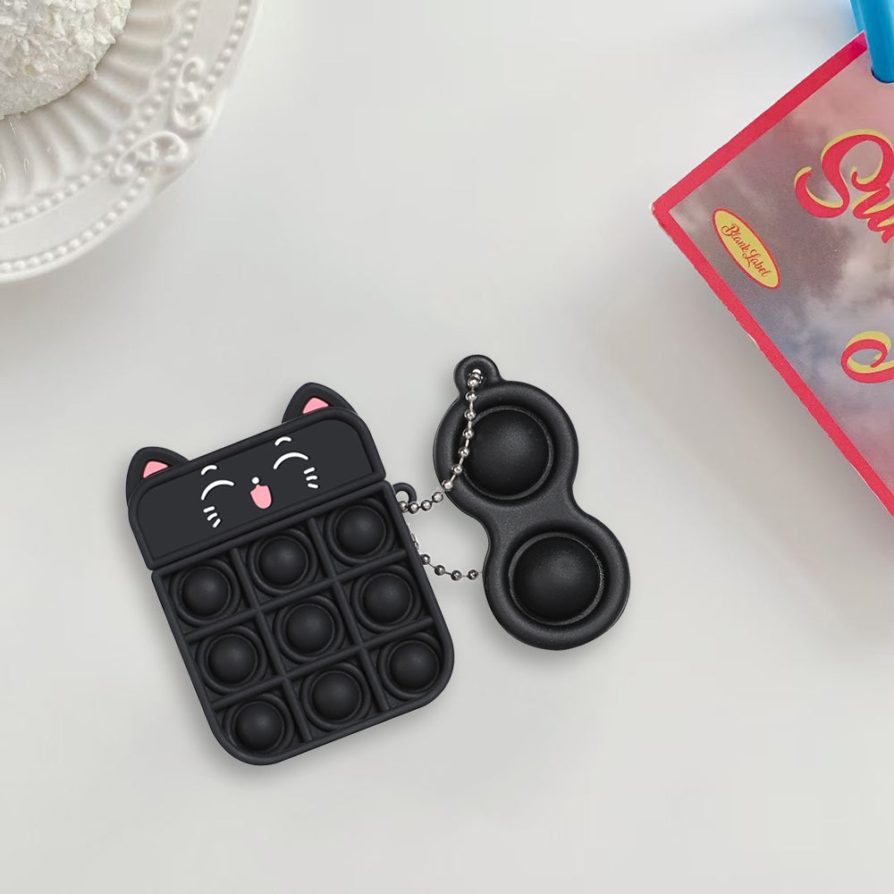 Cover cuffie Bluetooth Pop It Gattino nero